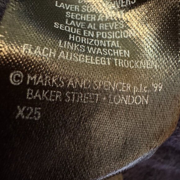 St Michael by Marks & Spencer Merino Wool Cardigan Made in England Dark Navy 14 - Picture 10 of 12